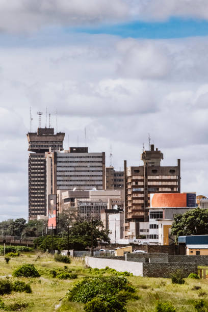 Skyline of Lusaka, Zambia stock photo