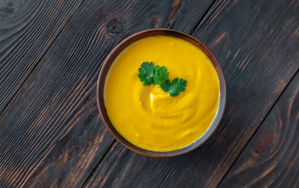 istock Bowl of pumpkin soup 1315477667