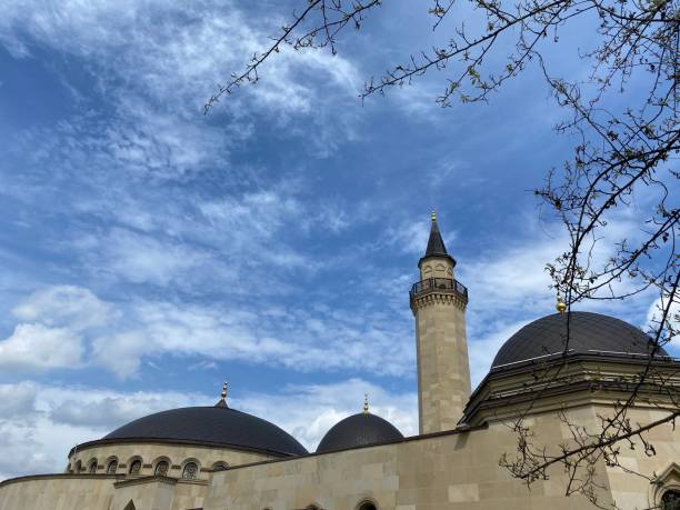 istock Ar-Rakhma is first mosque in Kiev. It is part of Islamic complex, which in addition to Ar-Rahma mosque, includes DUMU building,  madrasah and minaret. Located on slope of Mount Schekavitsa. 1315477976