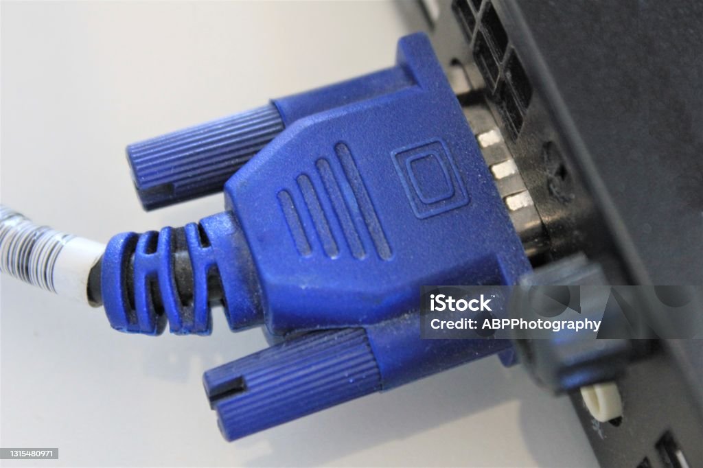 Old Computer Monitor Cables Retro Computer Screen Cable Stock Photo - Download Image Now ...