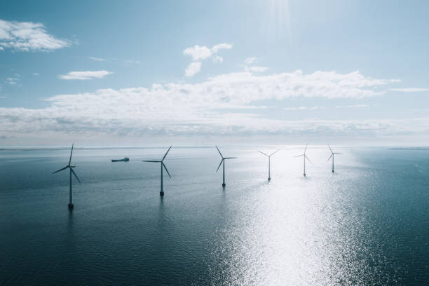 istock Wind turbines in the ocean 1315497029