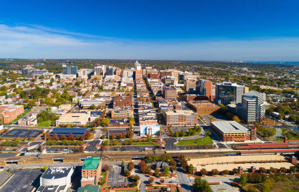 istock Wilmington, Delaware Aerial with Blue Sky 1315499818