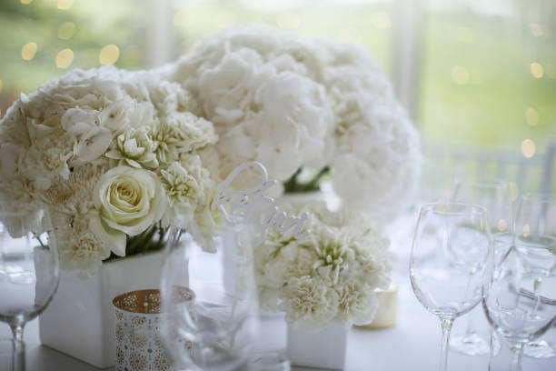 istock White styled table decoration of the wedding event 1315500937