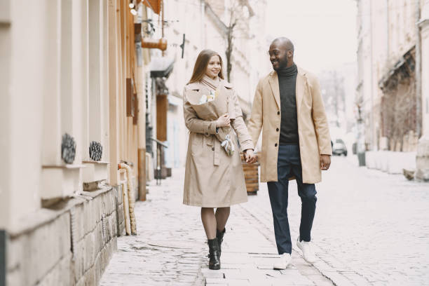 istock Mixed couple spenting time together in a spring city 1315502746