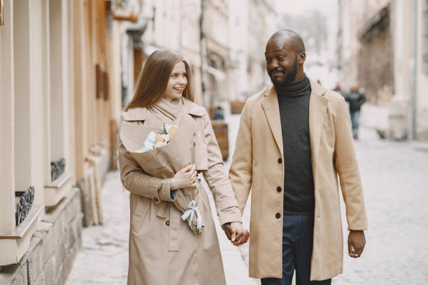 istock Mixed couple spenting time together in a spring city 1315502767