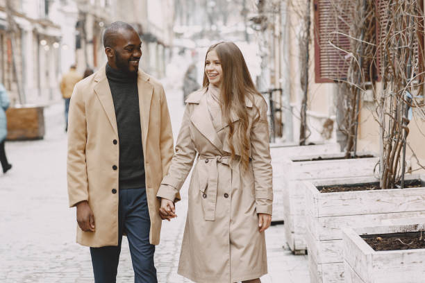 istock Mixed couple spenting time together in a spring city 1315502820