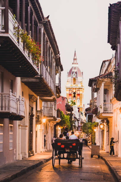 Streets of Cartagena stock photo