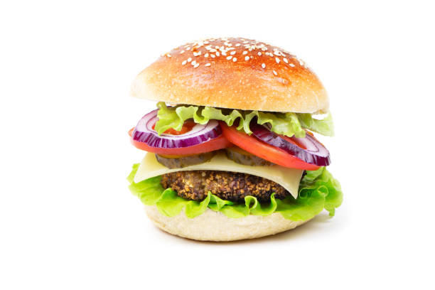 istock Cheeseburger isolated on a white background. Hamburger with cheese. Burger isolated 1315508940