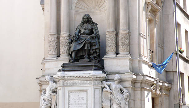 Moliere monument in Paris stock photo