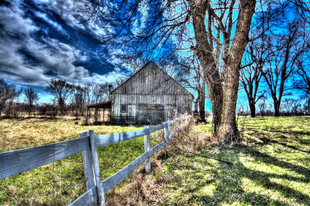 HDR Rural Barn stock photo