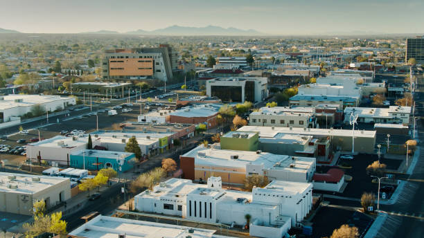 istock Aerial View of Rooftops In Downtown Las Cruces, New Mexico 1315520713