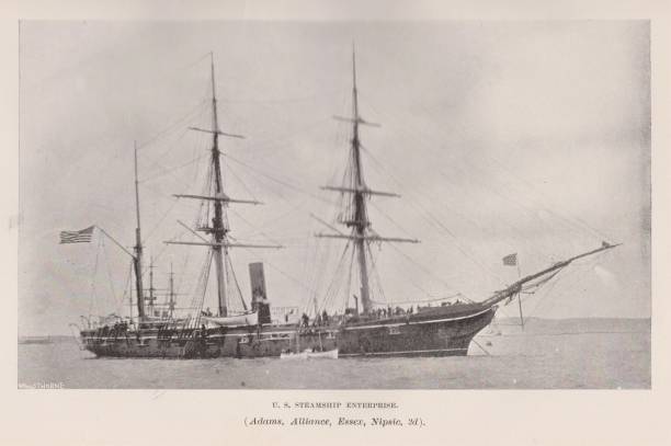 istock USS Enterprise Iron Sloop Steamship 1874, 19th Century US Naval History 1315524344