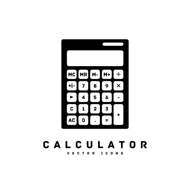 calculator silhouette icon vector illustration calculator silhouette icon vector illustration calculator illustrations stock illustrations