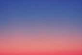 Gradient evening sky with colors from blue to red