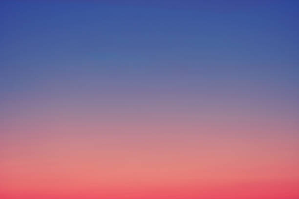 Gradient evening sky with colors from blue to red Gradient evening sky with colors from blue to red blue and red stock pictures, royalty-free photos & images