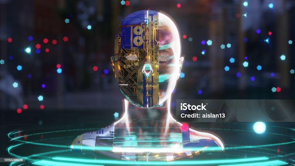 Cyborg Staring Cyborg Is Staring An Artificial Intelligence Clone Cryptoart Stock ...