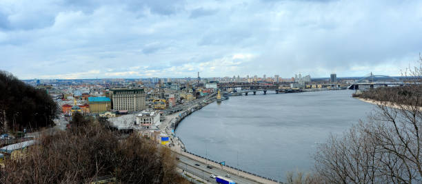 istock Cityscape over the Dnipro river in Kyiv Ukraine 1315573336