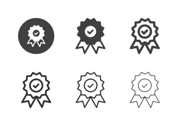 Award Ribbon Icons - Multi Series Award Ribbon Icons Multi Series Vector EPS File. multi medal stock illustrations