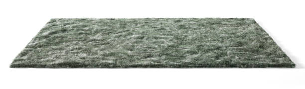 istock Green fluffy carpet. 3d illustration 1315579767