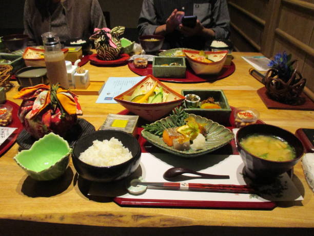 istock Traditional Japanese breakfast at a Japanese inn 1315585026