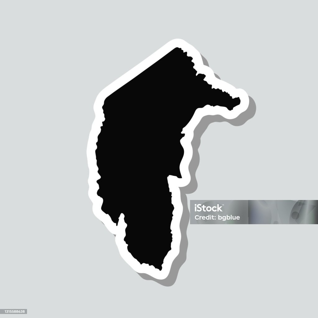 Australian Capital Territory Map Sticker On Gray Background Stock
