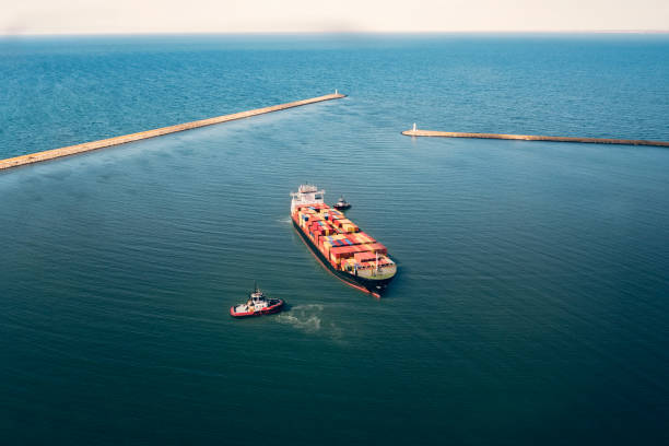 istock Entrance to port. 1315590545
