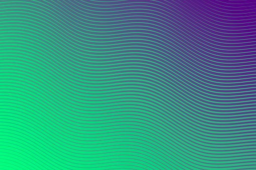Modern and trendy abstract background. Geometric design with a beautiful gradient of curves and colors. This illustration can be used for your design, with space for your text (colors used: Green, Blue, Purple). Vector Illustration (EPS10, well layered and grouped), wide format (3:2). Easy to edit, manipulate, resize or colorize.