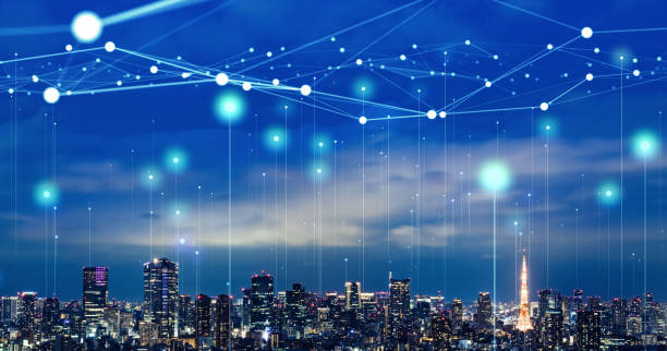 istock Modern cityscape and communication network concept. Telecommunication. IoT (Internet of Things). ICT (Information communication Technology). 5G. Smart city. Digital transformation. 1315599915