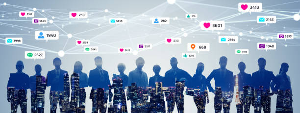 istock Social networking service concept. Group of people. Connection. 1315600001