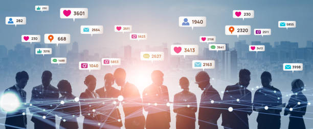 istock Social networking service concept. Group of people. Connection. 1315600037