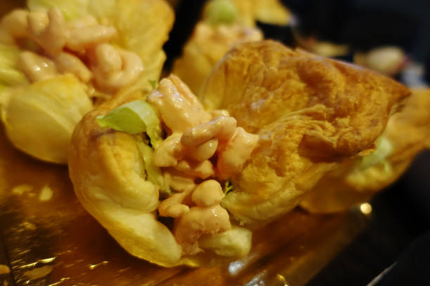istock Puff pastry shells and shrimp in pink sauce 1315600270