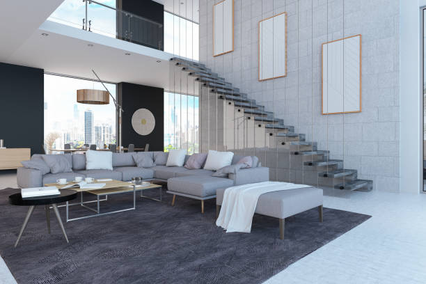 istock Modern Room with Mezzanine 1315604585