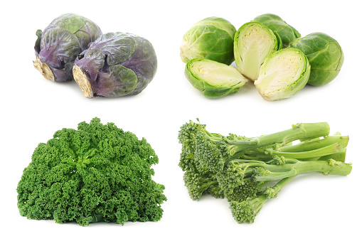 assorted vegetables on a white background