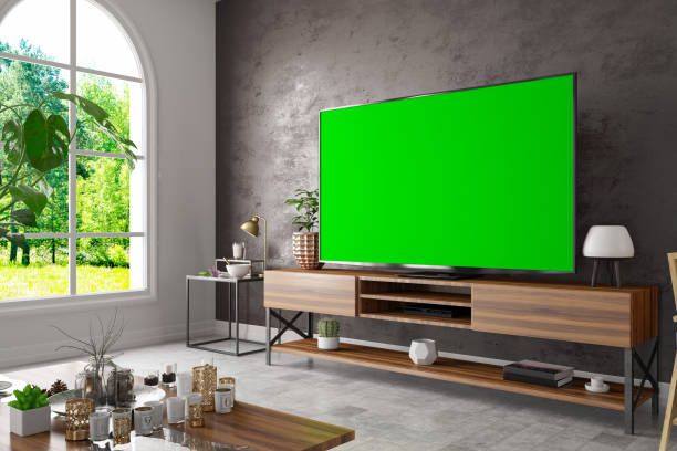 istock Chroma Key Screen in Living Room 1315611401