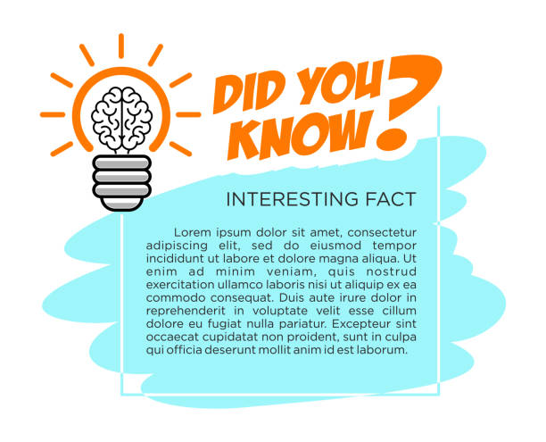 Did you know interesting fact Funny bubble for copying text. Did you know Web banner with frame and bulb, idea box, quote for interesting fact. Vector on transparent background fact bubble stock illustrations