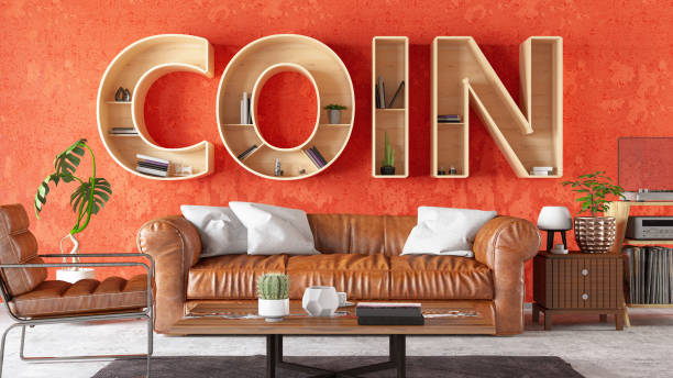 istock Coin Bookshelft with Cozy Interior 1315613139
