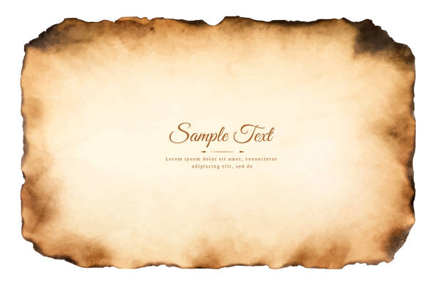 old parchment paper sheet vintage aged or texture isolated on white background old parchment paper sheet vintage aged or texture isolated on white background. sheet metal rolling stock illustrations