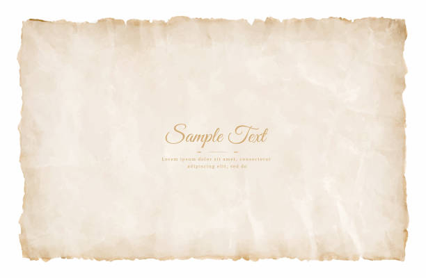 old parchment paper sheet vintage aged or texture isolated on white background old parchment paper sheet vintage aged or texture isolated on white background. sheet metal rolling stock illustrations