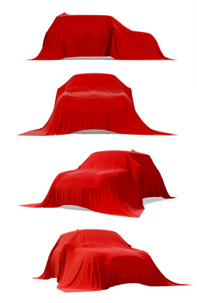 istock red fabric cover car green screen 1315623980