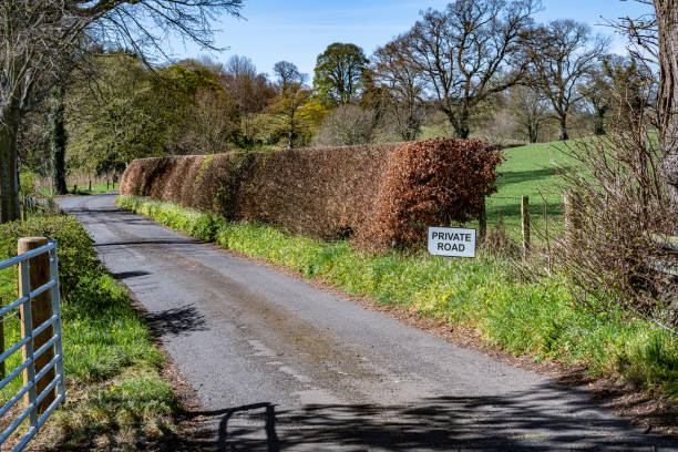 istock Private Road and sign  in Great Britain 1315630215