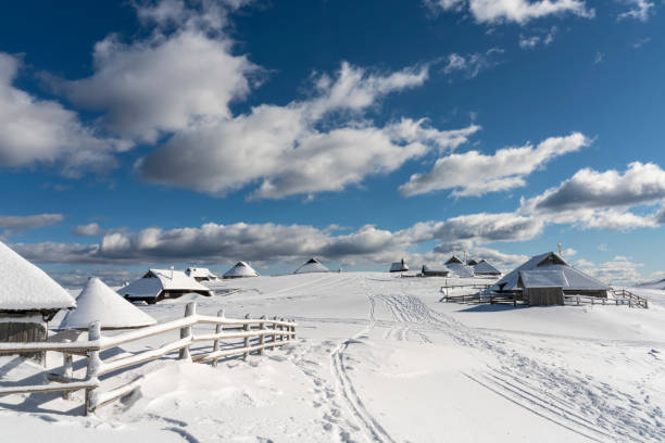 istock Big Pasture Plateau, Velika Planina in winter 1315631168