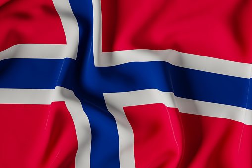 Norway flag.3d illustration