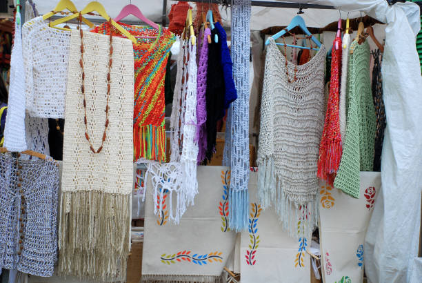 istock Clothes in a marketplace 1315640874