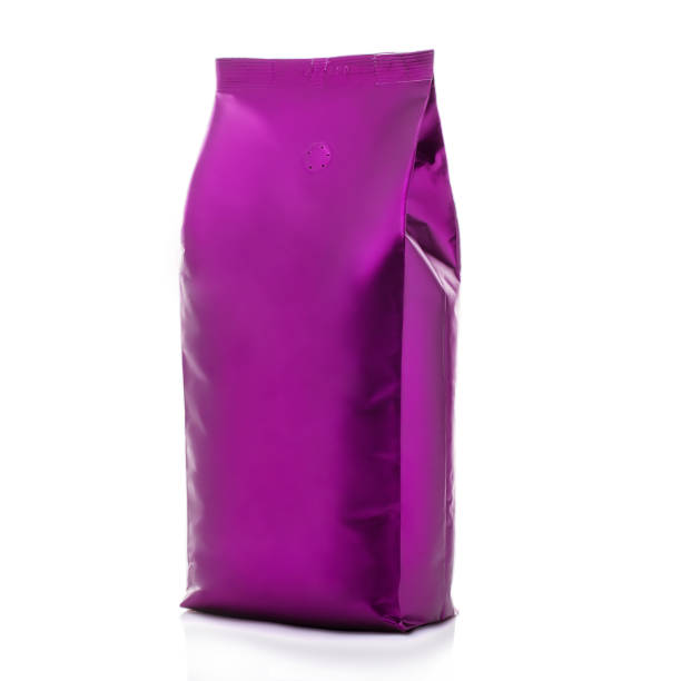 istock Realistic purple coffee packaging mockup isolated on white background 1315642925