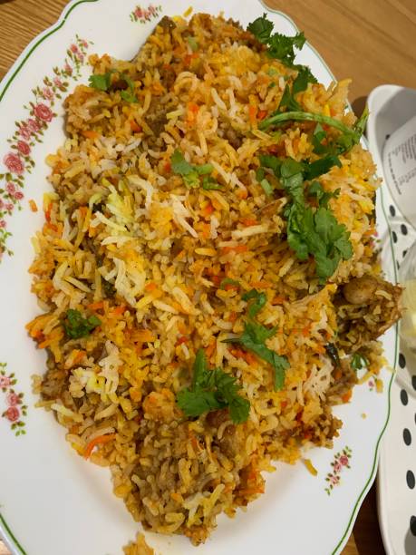 istock Ramadan feast or biriyani and salad to open fast 1315648318