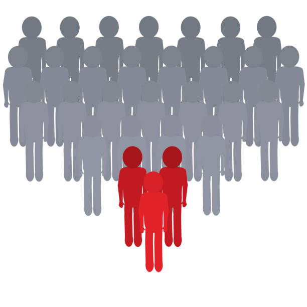 istock Crowd of people. Walking line of people 1315659441