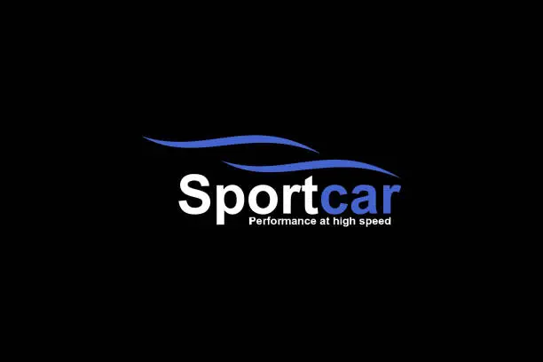 Vector illustration of Sport car icon and symbol