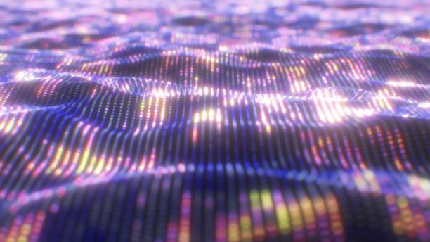 istock Abstract Glowing Lights Particle Wave Blurred Bokeh Data Dots Shining - Abstract Background Texture 1315667201