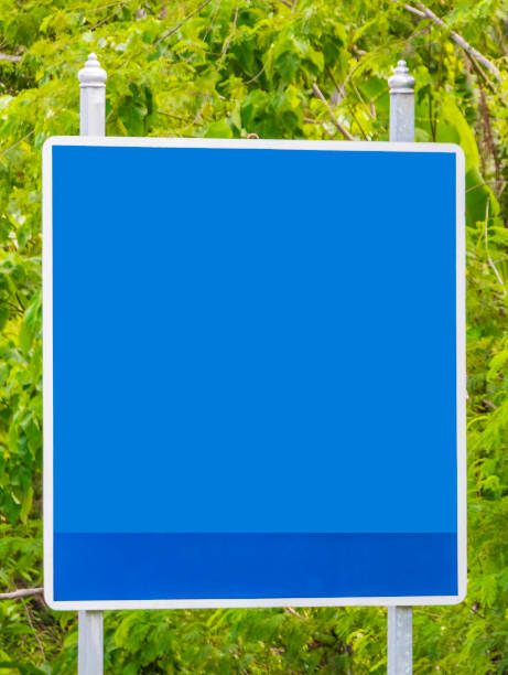istock Blank empty blue typical Asian street road sign Phuket Thailand. 1315671401