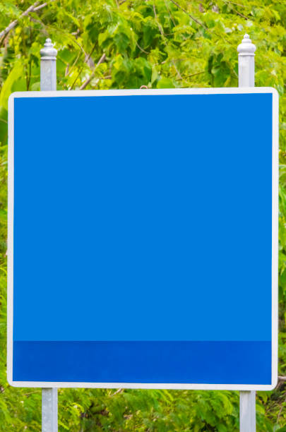 istock Blank empty blue typical Asian street road sign Phuket Thailand. 1315672718
